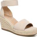 Naturalizer SOUL Women's Oakley Wedge Sandal White 9 M