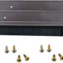 2 Pack Door Bottom Sweep, h-Shape Aluminum Alloy Holder Door Sweep for Bottom of Door with 0.8" Brwon Nylon Brush, 39.37"x1.89"(1000mmx48mm)