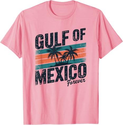 Gulf of Mexico Forever Retro Vintage Gulf of Mexico T-Shirt (M, Pink)
