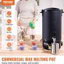 VEVOR 20Lbs Wax Melter for Candle Making, 10 L Extra Large Electric Wax Melting Pot, with Easy Pour Spout and 9-Level Temp Control, Easy Clean for Candle Soap Cream Beauty Bulk Production Business