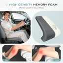 Coverado Car Seat Extender Leg Support, Leather Leg Extender Cushion for Car Seats, Waterproof Car Seat Cushions Universal Fit for Most Vehicles (Gray)
