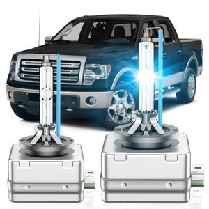 Fit for Ford 2013 2014 F150 2013-2019 Flex Edge Escape Titanium D3S HID Headlight Bulbs, 350% Brightness, High Low Beam Xenon Light Bulb, 8000K White Blue, Plug and Play, Pack of 2