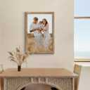16x24 Picture Frame, Natural Woodgrain Brown 16 x 24 Poster Frame for Horizontal or Vertical Wall Mounting, 1 Pack