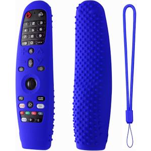 Hi Color Silicone Cover for LG AN-MR600/AN-MR650 / AN-MR18BA / AN-MR19BA/AN-MR20GA TV Remote Control Protective Sleeve for LG Magic TV Remote Cover Case(Blue)