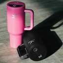 2 x Swoop Smart Tumbler 40 oz | Stainless Steel Vacuum Insulated with Touch Screen Temperature Sensor Lid, Handle and Straw for Water, Coffee, Smoothie, Iced Tea and All Beverages (Raven Black)