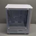 Micro ATX PC Case | Mini Tower Computer case | Pre-Installed 120mm*1 RGB Fan | ITX Desktop Chassis for MATX/ITX | 240 RAD | 280mm GPU | 160mm CPU Cooler Height - White S6