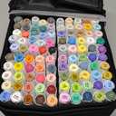 Caliart Markers, 100 Colors Dual Tip Art Markers Sketch Pens Permanent Alcohol Based, with Case for Adults Artists Drawing Illustration Sketching Coloring (White Barrel)