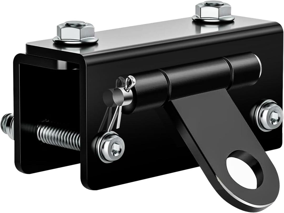 Universal Snowmobile Bumper Hitch - Adjustable Heavy-Duty Steel Sled Trailer Towing Hook Kit for Ski Doo/Polaris/REV/Arctic Cat/Yamaha, Tongue Type Snowmobile Accessories