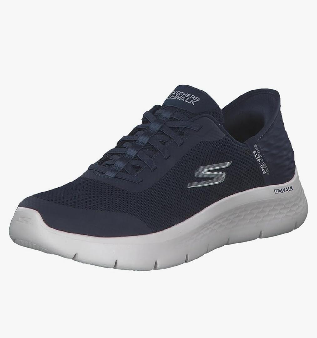 Skechers Women's Go Walk Flex Hands Free Slip-Ins-Grand Entry Sneaker 10 Navy/White