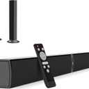 MZEIBO Sound Bar for Smart TV, 80W Bluetooth Soundbar 2 in 1 Detachable Design, Deep Bass, Home Theater Surround Sound, ARC/Optical/AUX Connections for TV/PC/Gaming/Projectors