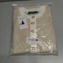 ZESICA Women's Fall Long Sleeve Bodycon Sweater Dress Crewneck Button Knit Color Block Party Mini Dresses (Beige, S)