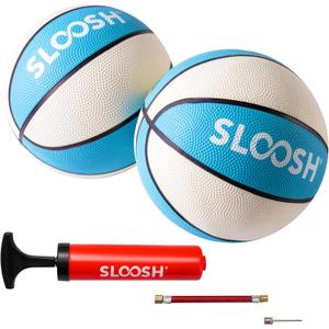 Sloosh 2 Packs 7" Pool Basketballs, Great for Floating Water Basketball Hoops, Swimming Water Toy for Kids and Adults, Pool Games Pool Party (Aquablue)
