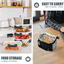 6pack 12oz Small Glass Meal Prep Containers, Glass Food Storage Containers with Snap Leak Proof Lids, Microwave, Freezer and Dishwasher Safe (Grey, 12oz)