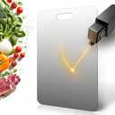 Katuchef Titanium Cutting Board 2025 New Upgrade Pure Titanium Cutting Boards for Kitchen Double Sided Cutting Boards Non Toxic,Hygiene Durable Chopping Board Suitable for Dishwasher Safe(1 * 2)