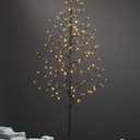 LIGHTSHARE 5FT 200L Lighted Star Light Tree,Warm White, Brown Branch Decoration Light,Home/Festival/Party/Christmas,Indoor and Outdoor Use