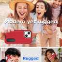 AICase for iPhone 15 Plus Case Built-in Stand with Glass Screen Protector,Heavy Duty Drop Protection Full Body Rugged Shockproof Military Protective Tough Durable Cover for iPhone 15 Plus 6.7"_6 (Energy Red/black+Glass Protector)