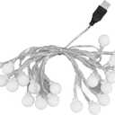 Gonetre 3.m 20LED String Lights LED Globe Outdoor Indoor String Lights for Girls Room Decoration Festive Birthday USB Power Supply