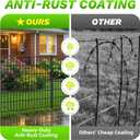 Toolterritary 10 Panels No Dig Garden Fence with Gate, 48in(H) x 26.0ft(L) Rustproof Metal Animal Barrier Fence, Outdoor Decorative Yard Fencing with Ground Stakes for Dogs, Rabbits, Patio