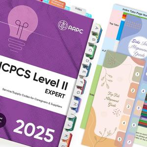 Index Tabs for AAPC Version HCPCS Level II 2025, Upgraded Complete Book Tabs Set (Book not Included), Color-Coded Tabs for Every Chapter with Code Ranges, Laminated & Waterproof & Repositionable