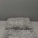 Yimobra Fluffy Bath Rug Set,Shaggy Soft Non Slip Bathroom Rugs, Machine Washable,Thick Bathroom Floor Rugs for Shower Bath Mat,Water Absorbent, 24x17+32x20 Inches, Light Gray and White