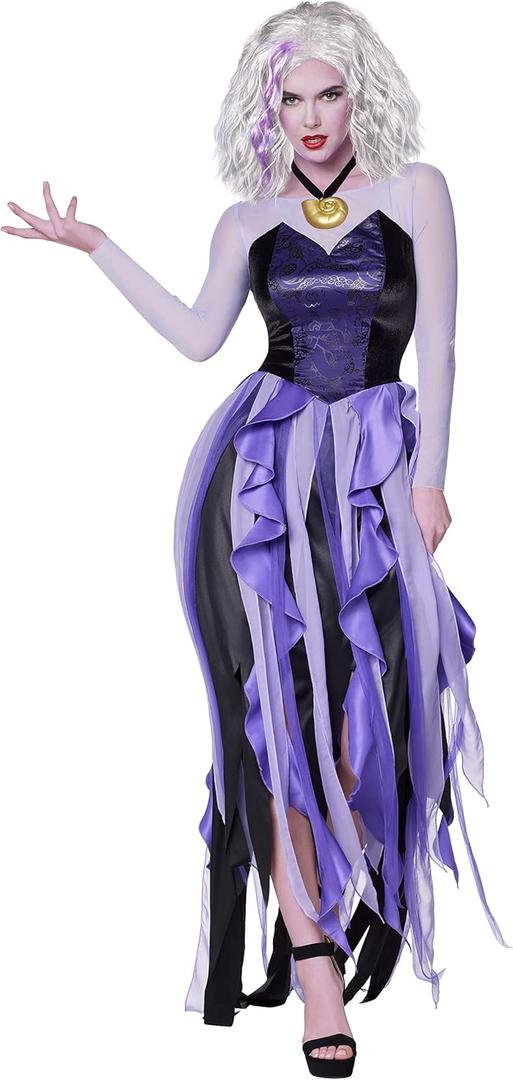 Spirit Halloween The Little Mermaid Adult Ursula Costume – Disney Villains | Officially Licensed | Group Costume M