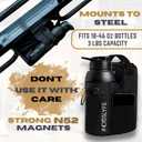 Magnetic Gym Bag for Men Women with Magnetic Water Bottle Holder, Gym Crossbody Sling with Strap, Sling Bag with Phone Pockets, Key Phone Holder, Gym Essentials, Black