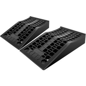 Car Ramps for Jack Support and Lift Vehicle Maintenance, Lightweight Low Profile Car Ramps for Garage, Heavy Duty Tire Ramps for Low Chassis Cars, 17.5''x10''x3.14'' (2PCS), Black