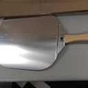 Chef Pomodoro Pizza Peel 16 inch, Pizza Spatula with Foldabe Wood Handle for Easy Storage, Pizza Accessory for Homemade Pizza, 16 X 14 Inch