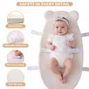 Baby Changing Pad, Waterproof & Wipeable Soft Diaper Changing Mat with PU Cover, Contoured Baby Changing Pad for Dresser & Table, with Non-Slip Safety Belt, Portable & Lightweight,Large Cushioned Foam
