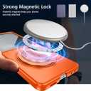 For Samsung Galaxy Z Flip 7Rotate Ring Magnetic Protection Shockproof Cover CaseFoldable Slim Case Compatible with Samsung Galaxy Z Flip 7 (Orange)