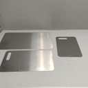 Titanium Cutting Boards Set of 3, 100% Pure Titanium Kitchen Cutting Board, Double-Sided Non-Toxic Cutting Board, Ideal for Slicing and Dicing Meats, Features Handle, Dishwasher Safe (Silver)