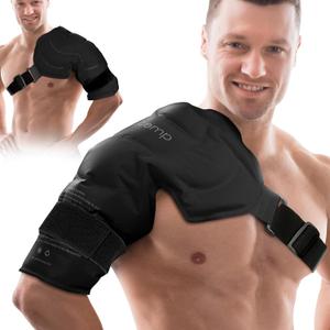 Comfytemp Shoulder Ice Pack Wrap Rotator Cuff Cold Therapy, Ice Packs for Injuries Reusable Gel, Cold Compress Brace for Shoulder Pain Relief, Men Women Recovery Items (Large/X-Large), Black