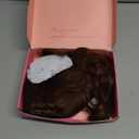 Molefi 14inch Hair Toppers for Women - Large Base with Bangs, Synthetic Curly Hair Topper in Auburn Brown for Thinning Hair