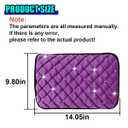 ZIMISI Bling Car Center Console Cover, Soft Comfortable Fluffy Car Armrest Cover, Crystal Rhinestone Seat Box Cushion Protector, Automotive Interior Decoration Accessories for Most Vehicles (Black)