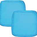 Sqodok Patio Cushion Covers, Waterproof Outdoor Cushion Covers Replacement, Patio Cushion Seat Slicovers for Sectional Sofa, Chair, Outdoor Wicker Patio Sofa (Sky Blue, 24"x22"x4"-2 Pack-Cover ONLY)