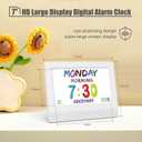 Kids Digital Alarm Clock with Voice Scene Reminders, 7" Eye-Caring Display | Watercolor Wallpapers, Auto Dimming DST/Calendar Clock, Sleep Trainer Easy Setup Gift-Ready Box for Kids Birthday with Remote