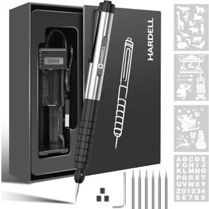 Cordless Electric Micro Engraving Pen,USB Rechargeable Cordless Rotary Tools, Professional Mini Carving Machines Portable DIY Engraver Machine for Metal Glass Ceramic Plastic Wood Jewelry-Black