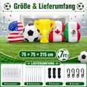 7FT Long Soccer World Cup Inflatables Decorations,2026 Giant Soccer Football Party Decorations,Football World Cup Trophy Blow Up with LED Lights,Inflatable Soccer Party Decor for Yard Garden Lawn