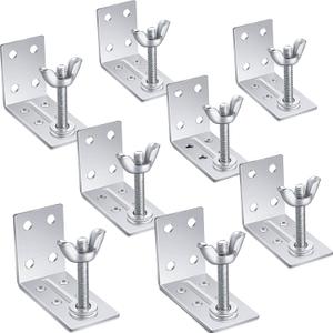 Roman Shade Wall L Bracket and Wingnut Ceiling or Wall Mount Brackets Mounting Installation L-Brackets for Roman Shade Home Window Drapery Use (8)