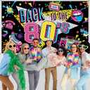 Holkcog 80s Party Decorations, 80s Theme Birthday Party Decorations Supplies, 1980s Party Supply With Back To The 80's Banner Backdrop , Radio and Rock Guitar Ballons, 90s Theme Birthday Decor women