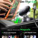 MRGLAS 2026 Upgraded for iPhone MagSafe Car Mount Charger,15W Fast Charging Wireless Car Charger with Stronger Magnetic & Suction, Hands-Free Phone Holder for iPhone 17/16/15/14/13/12 Pro Max