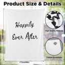 68x80 Inch Happily Ever After Wedding Banner, Wedding Photo Props Tapestry Bridal Shower Sign, Fabric Weddings Backdrop, Welcome Sign for Ceremony, Arch, Reception Backdrop