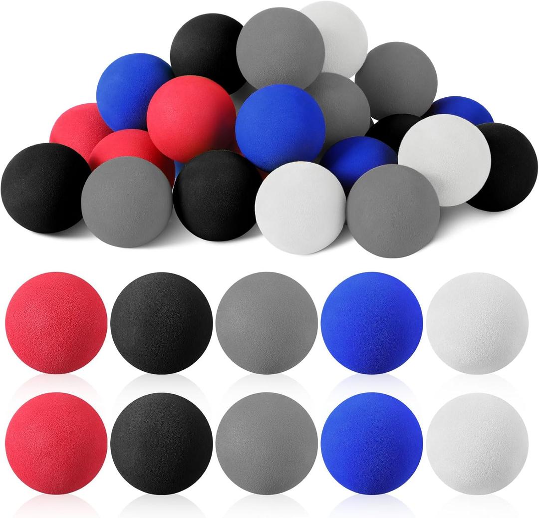 Syhood 24 Pieces Mini Knee Hockey Balls for Kids Gift Soft Foam Hockey Balls for Indoor Floor Mini Stick Nets Party, Assorted Colors, 2 Inch