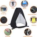 anngrowy Shower Privacy Tent, 7FT Extra Large Pop Up Toilet Tent, Portable Outdoor Bathroom Shower Enclosure, Privacy Shelter for Changing Camping Hiking Beach Dressing, Fishing, UPF50+