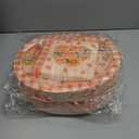 100 Pcs ThanksGiving Oval Paper Plates and Napkins Set, 10" x 12" Large Disposable Pumpkin Plates for ThanksGiving Party Supplies