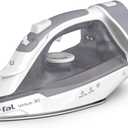 T-Fal Virtuo Steam Iron for Clothes with Retractable Cord, Portable Iron and Steamer for Clothes, Ceramic Nonstick Soleplate, 1500 Watts, Anti-Drip, Auto-Off, Scratch Resistant, Grey