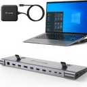 TobenONE 16-in-1 USB-C Docking Station 3 Monitors & Dual Monitor,2 HDMI+DP+6 USB Ports for Office & Home Use,Capable of 100W Power Supply & 2.5Gbps Ethernet, Used with Dell/HP/Lenovo