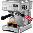 HIBREW H10 Customizable 58mm Espresso Machine, One-Touch Pressure Release, Silver 