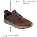 Skechers Men's Slip-ins Garza - Gervin Casual Slip-On Shoes, Dark Brown, 10