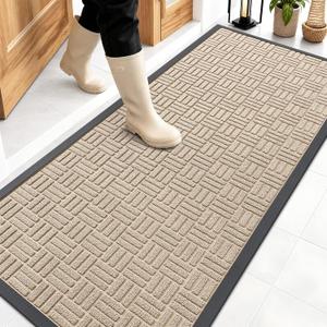 OLANLY Front Door Mat Outside Entrance 59x23, Heavy-Duty Rubber Doormat
